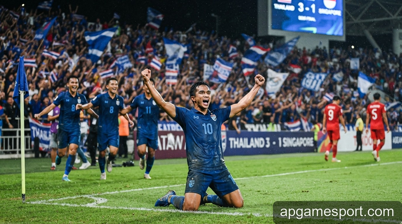 ASEAN Cup 2026: Thái Lan đặt một chân vào chung kết sau chiến thắng thuyết phục trước Singapore