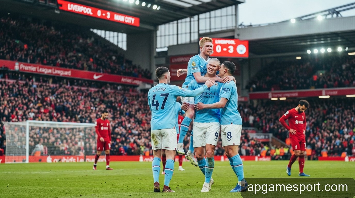 Man City hủy diệt Liverpool 3-0 tại Anfield: Lời khẳng định đanh thép cho ngôi vương Premier League